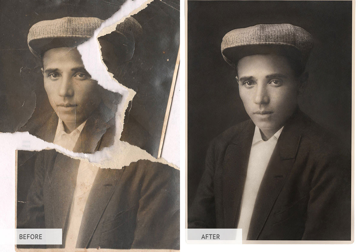 Photo Restoration Before and After Image